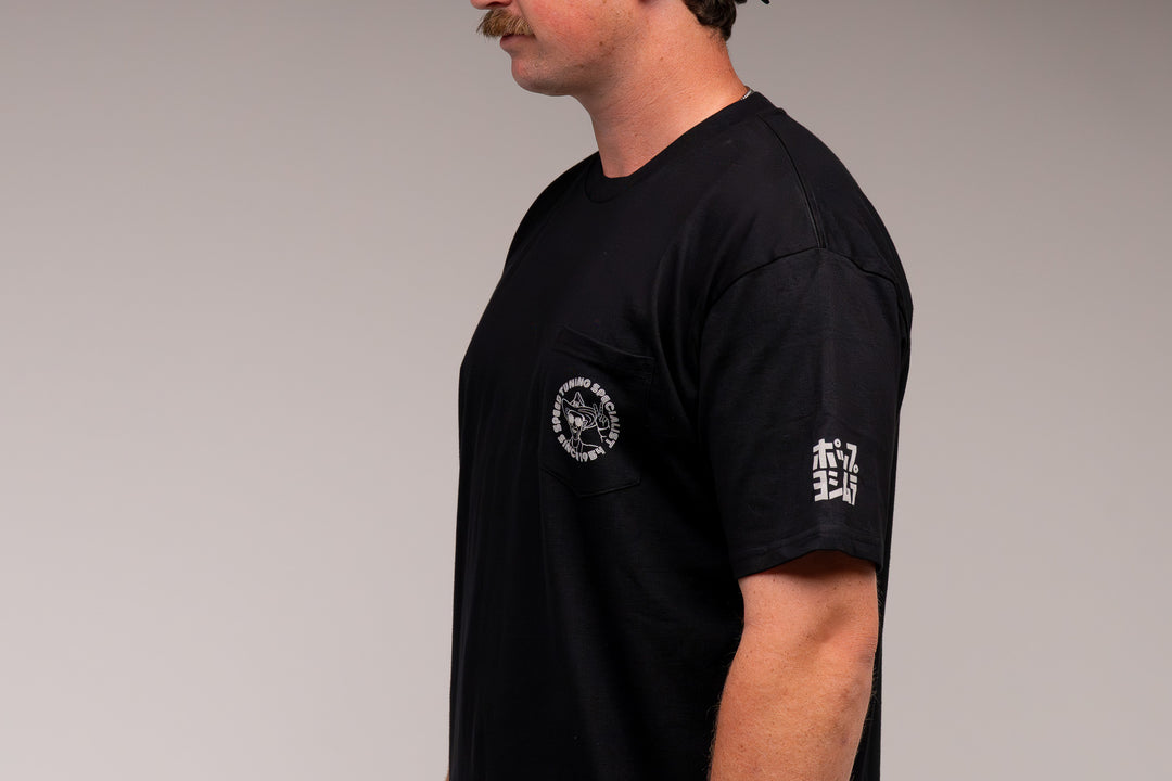 Pop Pocket Tee Black