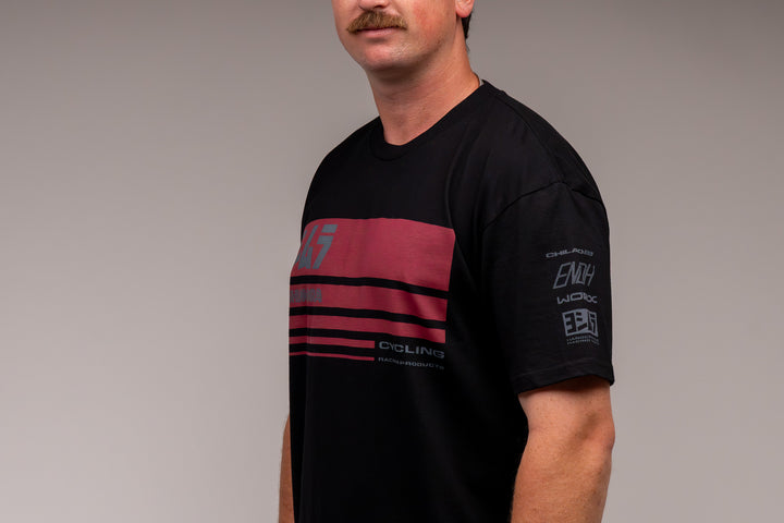 Racing Stripe Tee Black