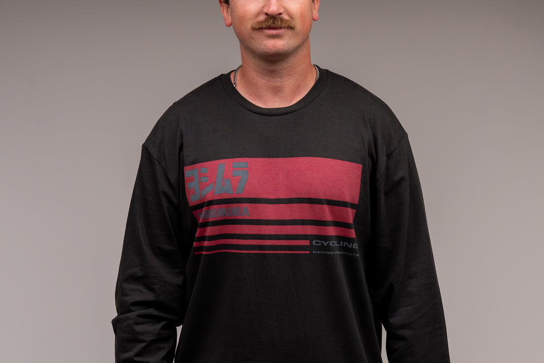 Racing Stripe Long Sleeve Tee Coal