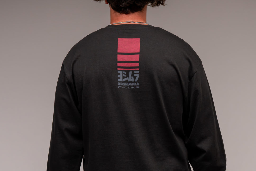 Racing Stripe Long Sleeve Tee Coal