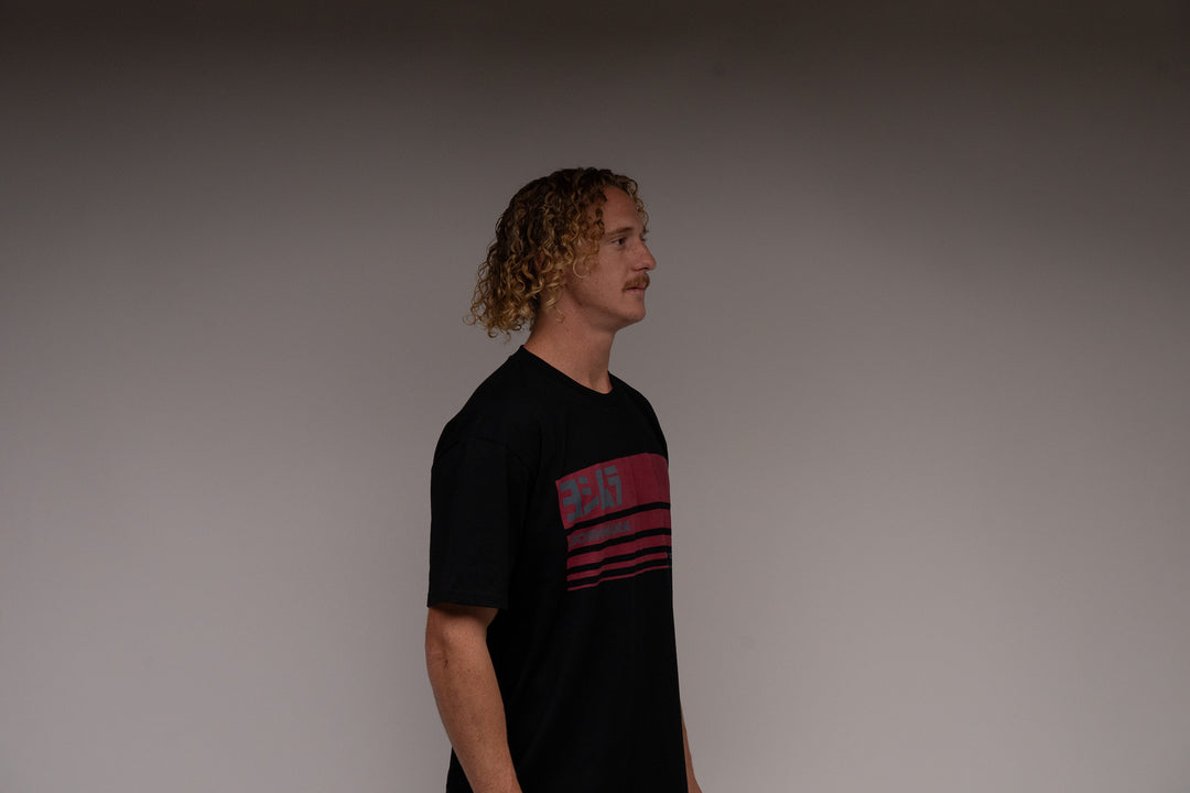 Racing Stripe Tee Black