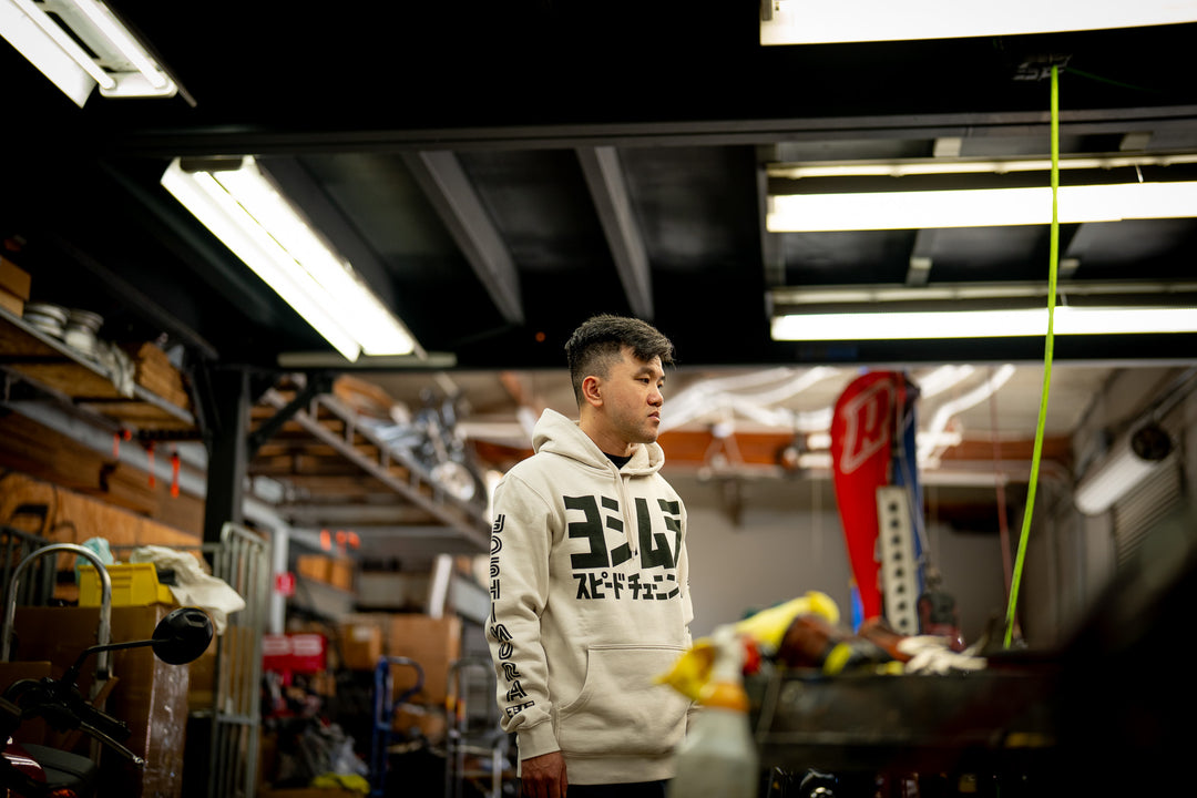 Speed Tuning Pull Over Hoodie Bone